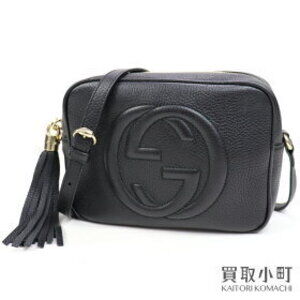 Gucci Soho Leather Disco Bag Black Tassel Interlocking GG crossbody fringe
